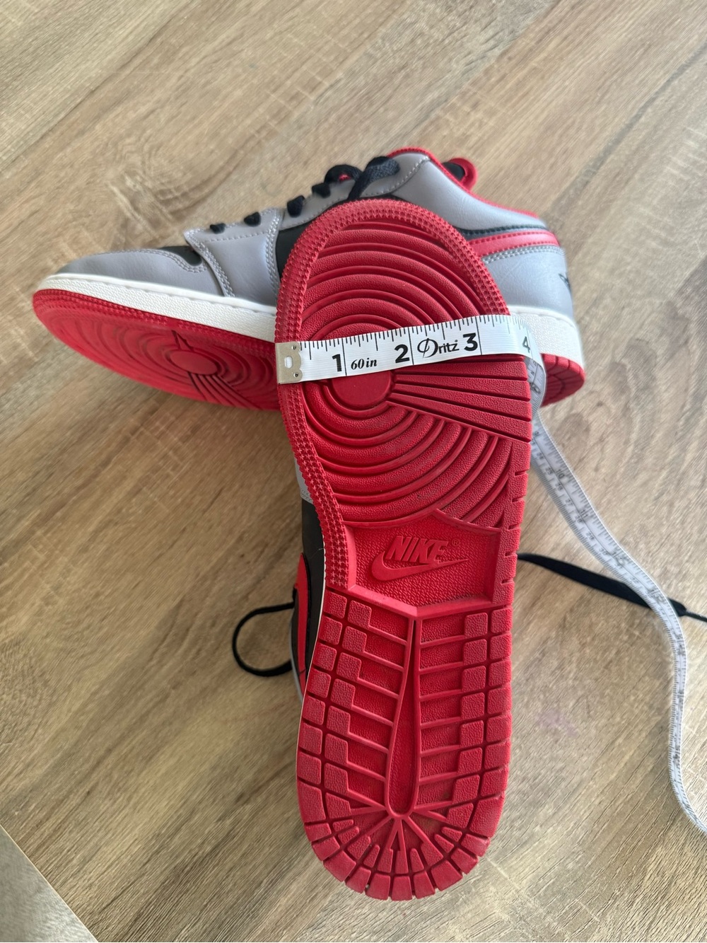 Nike Air Jordan 1 Low Cement Fire Red - Picture 8 of 8